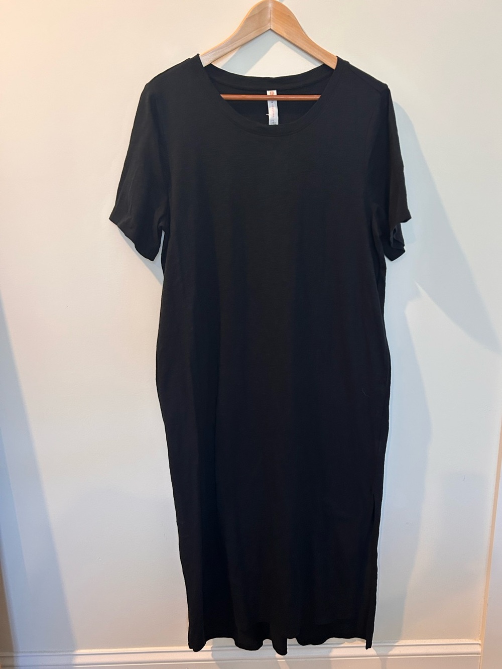 NWT Anthropologie Daily Practice T-Shirt Dress Black ~ Size Large